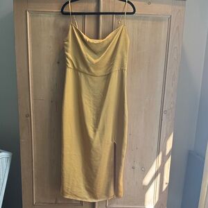 Heartloom Golden Midi Dress